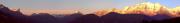 Chaîne du Mont-Blanc au soleil couchant